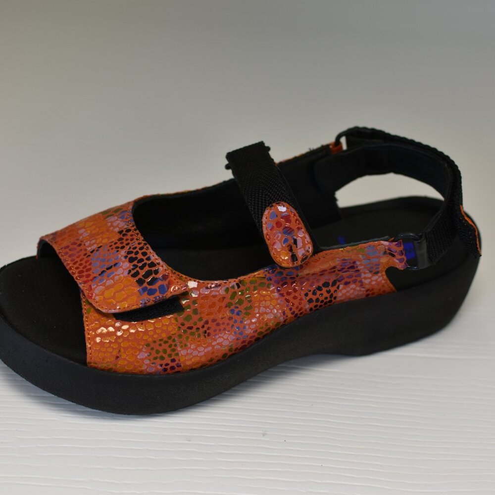 Wolky Jewel orange fantasy printed leather in euro 40